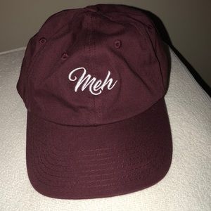 Burgundy “Meh” Hat
